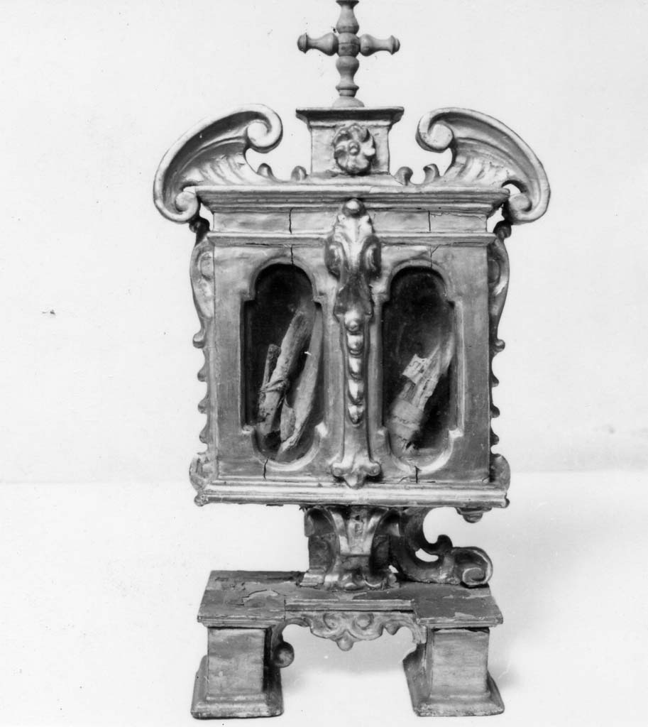 reliquiario a teca - a urna - bottega toscana (sec. XVII)