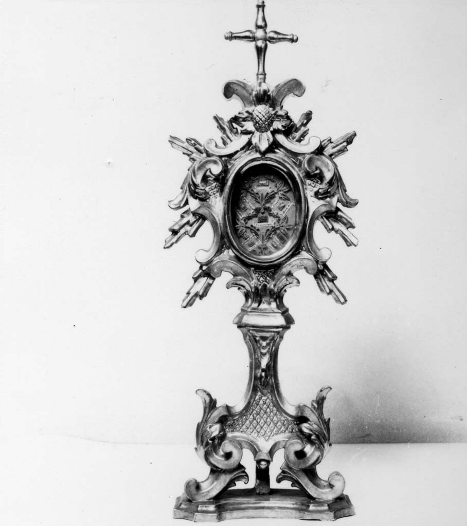 reliquiario - a ostensorio, serie - bottega toscana (seconda metà sec. XVIII)