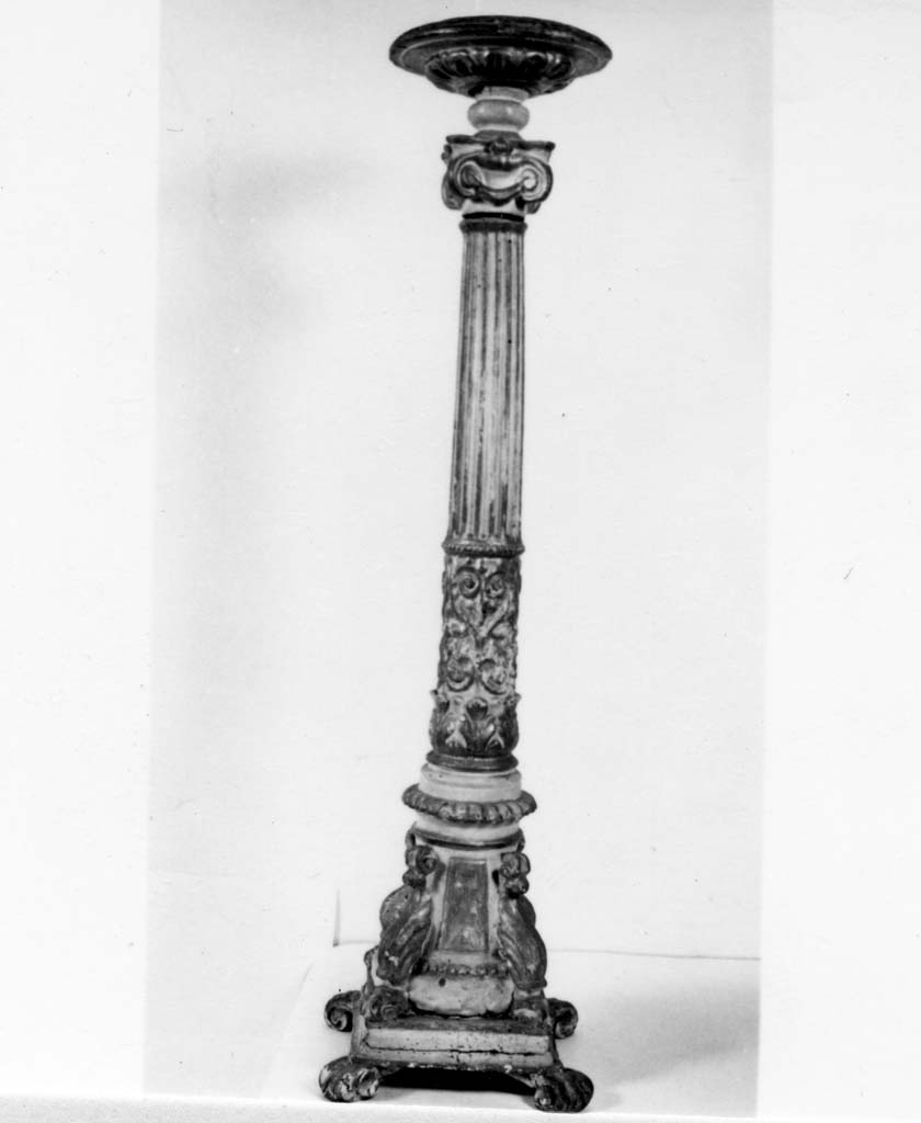 candelabro, serie - bottega toscana (inizio sec. XIX)
