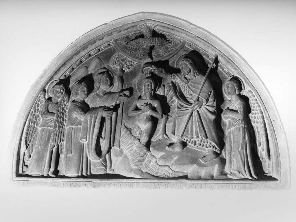 battesimo di Cristo (rilievo) - bottega aretina (sec. XIV)
