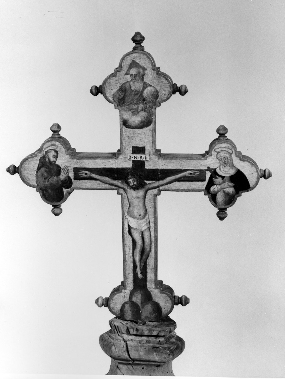 croce, elemento d'insieme - bottega toscana (seconda metà sec. XVI)