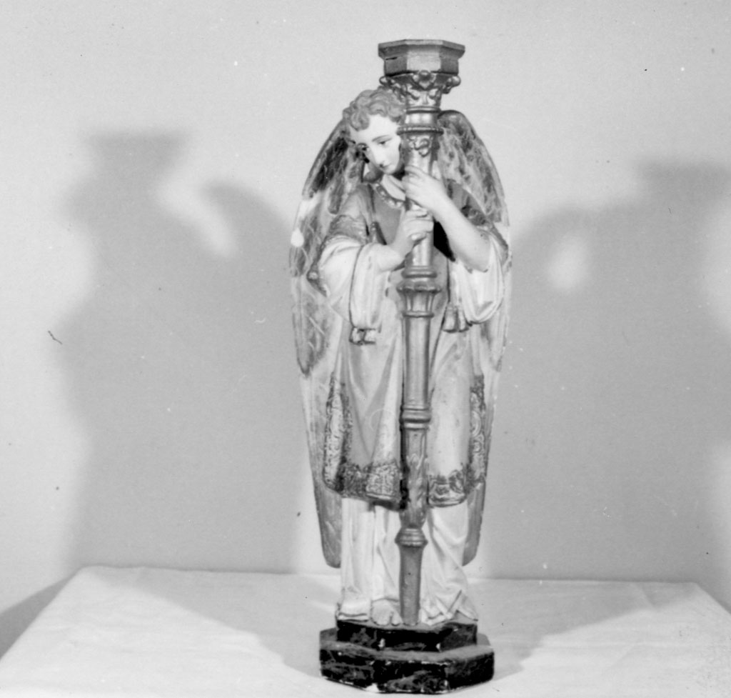 angioletto reggicandelabro (statua) - bottega toscana (inizio sec. XX)