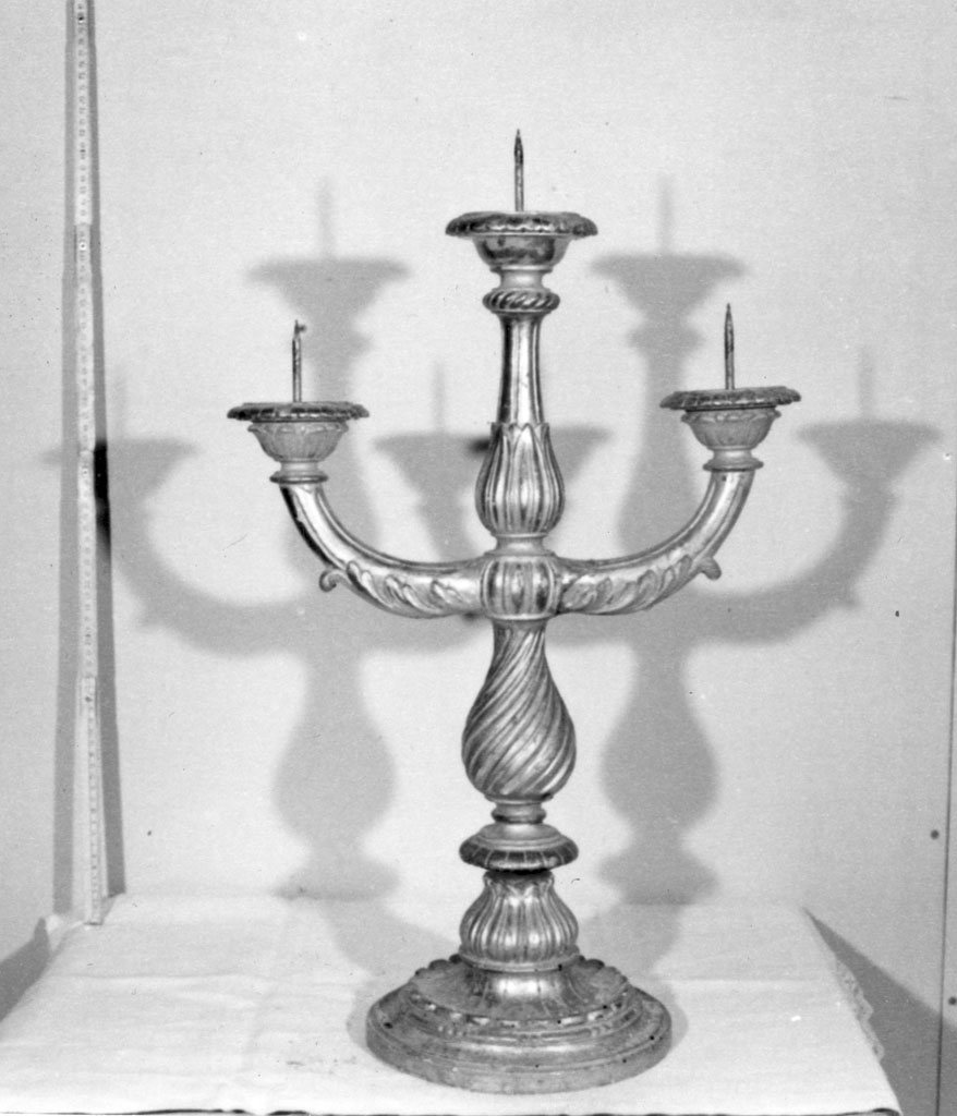 candelabro, serie - bottega toscana (prima metà sec. XIX)