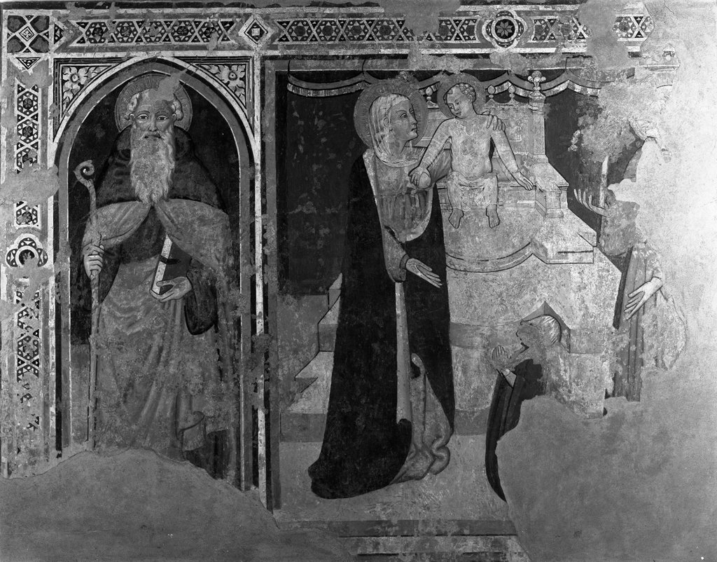 Sant'Antonio abate e Madonna del Latte, Madonna del Latte (dipinto) - ambito aretino (inizio sec. XV)
