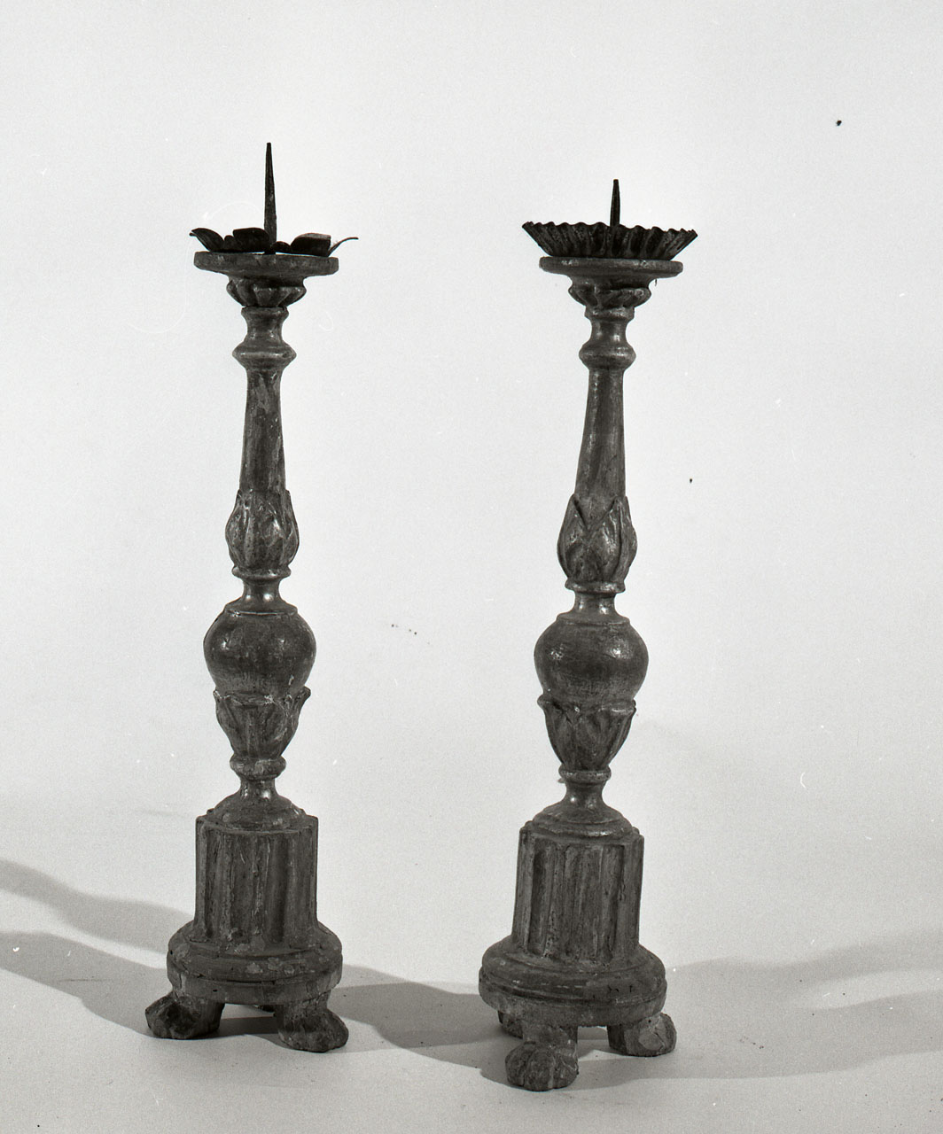 candeliere d'altare, serie - manifattura toscana (primo quarto sec. XIX)