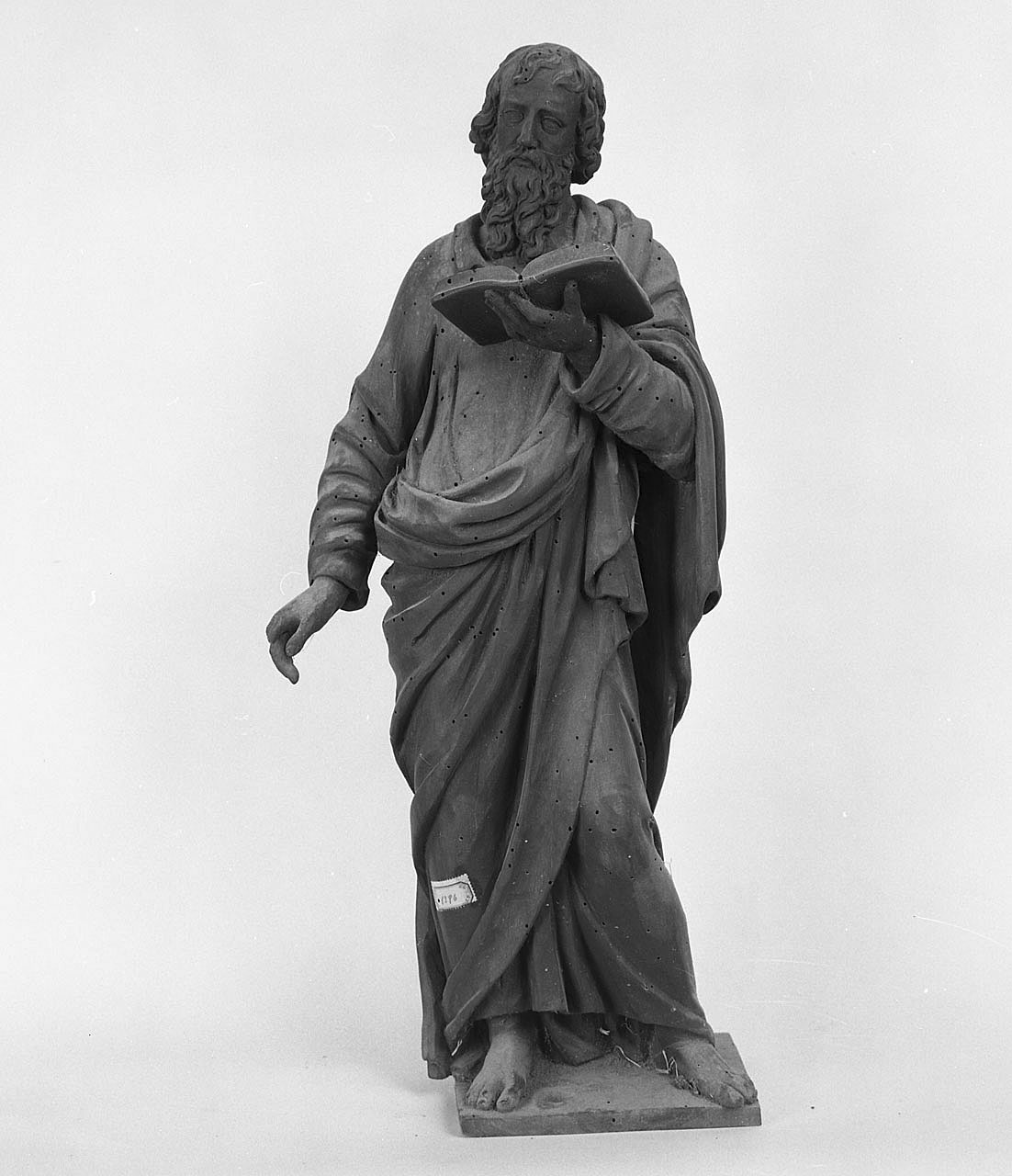 evangelista (scultura, elemento d'insieme) - ambito toscano (ultimo quarto sec. XVI)