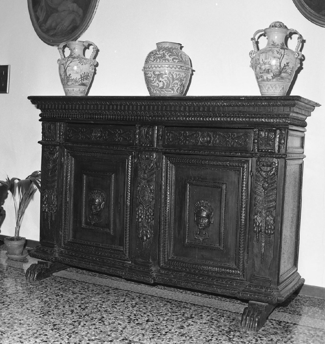 credenza - bottega Italia meridionale (fine/inizio secc. XIX/ XX)