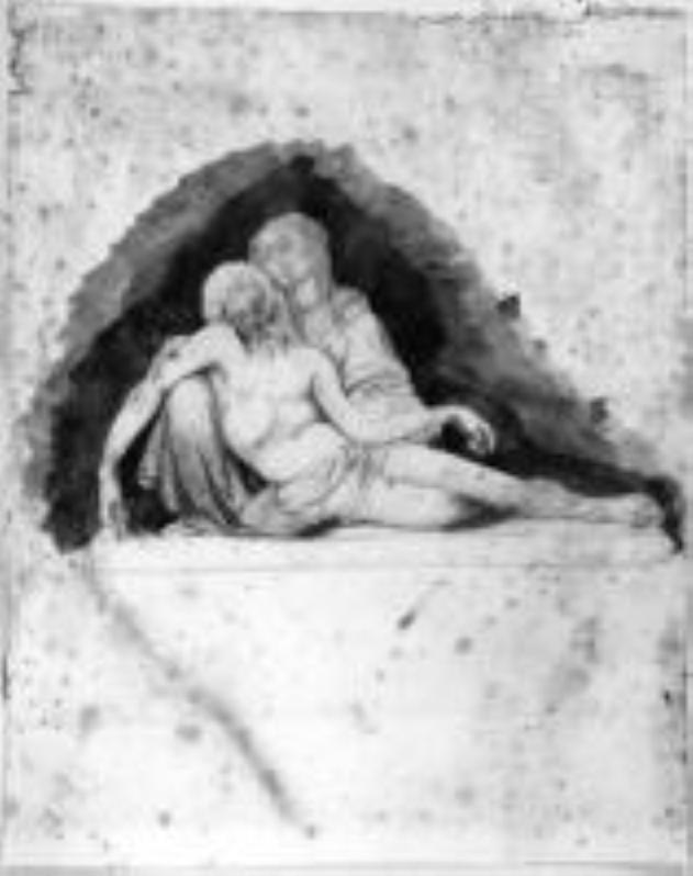 Pietà (disegno preparatorio) di Duprè Giovanni (sec. XIX)