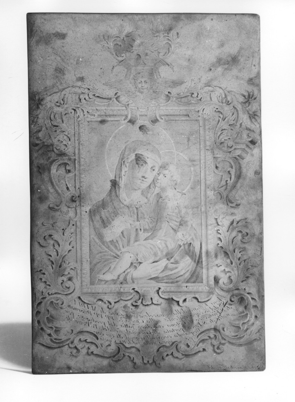 Madonna del Soccorso, Madonna con Bambino (matrice) di Bolletti Sebastiano (metà sec. XVIII)