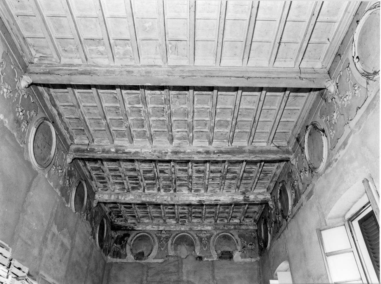 soffitto a cassettoni - bottega toscana (sec. XVII, sec. XVIII)