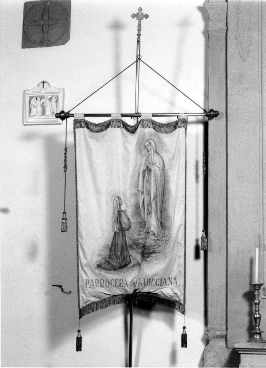 apparizione della Madonna (stendardo processionale) - produzione toscana (secondo quarto sec. XX)