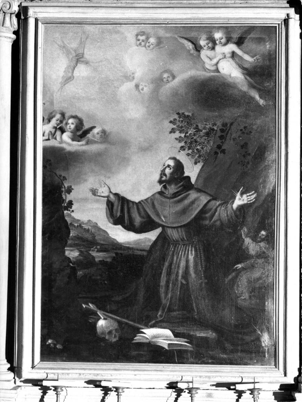 estasi di San Francesco d'Assisi (dipinto) di Von Aachen Johann (maniera) (primo quarto sec. XVII)