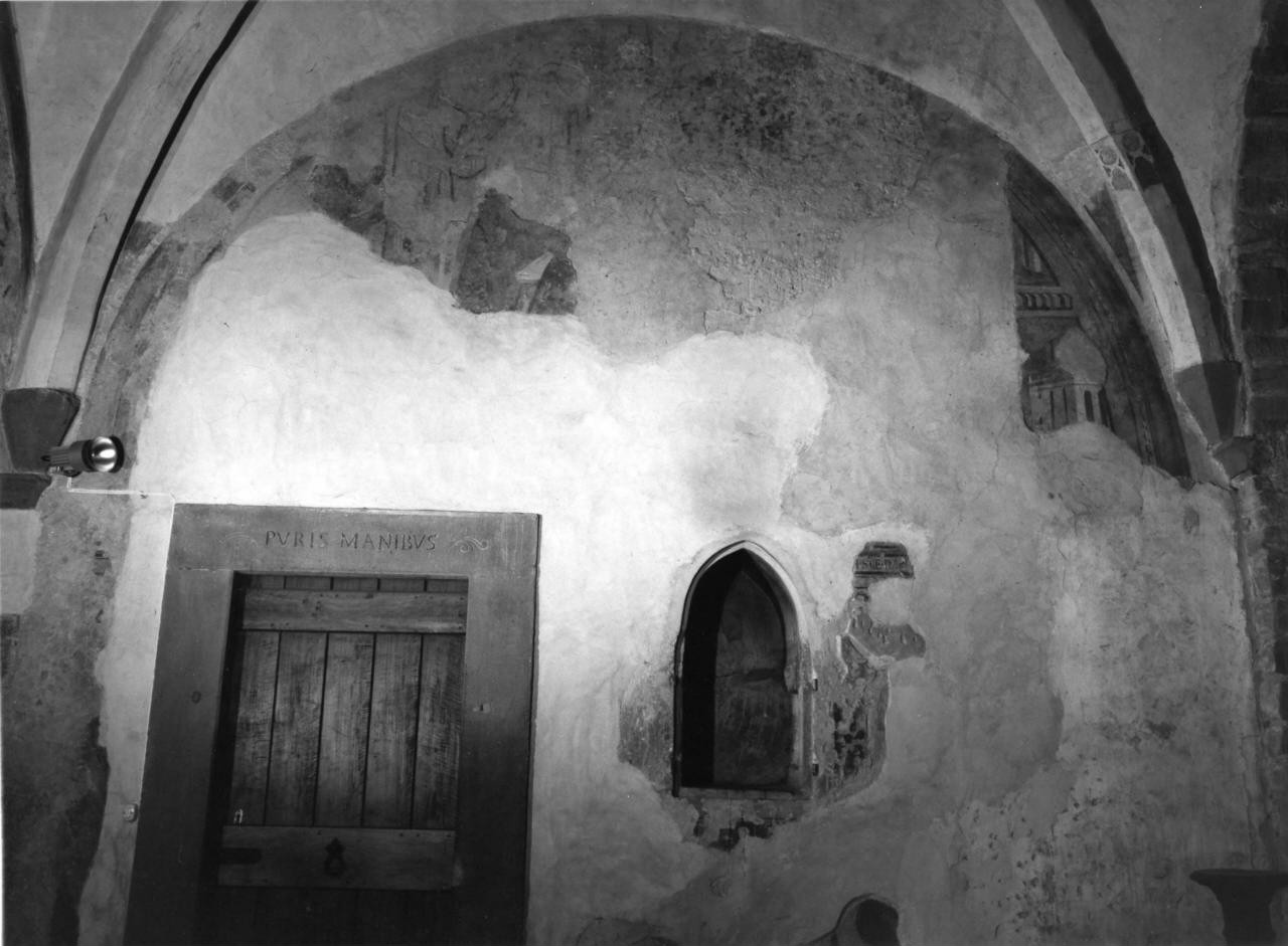 decorazione pittorica, frammento - bottega toscana (sec. XIV)