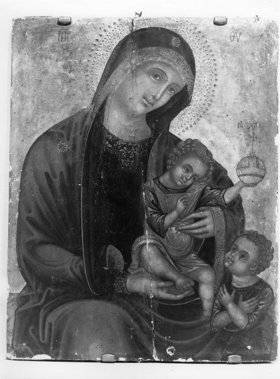 Madonna con Bambino e San Giovannino (dipinto) - ambito greco (fine/inizio secc. XVII/ XVIII)