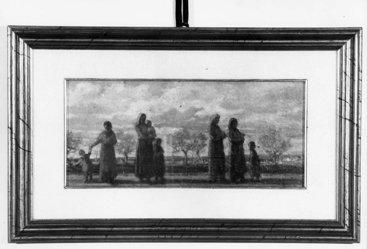 scena campestre con figure (dipinto) di Banti Cristiano (attribuito) (seconda metà sec. XIX)