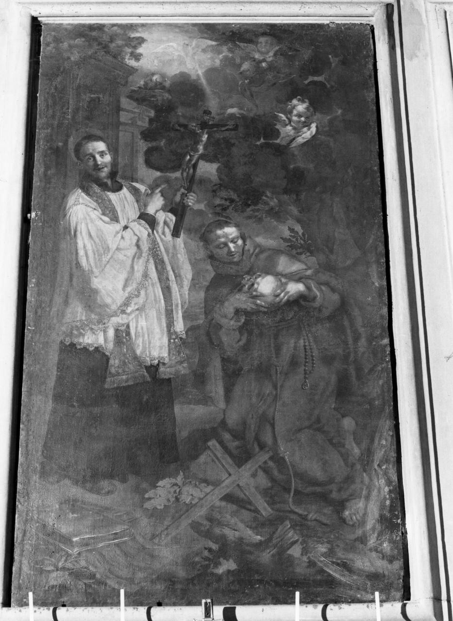 San Francesco Saverio e San Pietro d'Alcantara (dipinto) di Rosi Alessandro (attribuito) (sec. XVII)