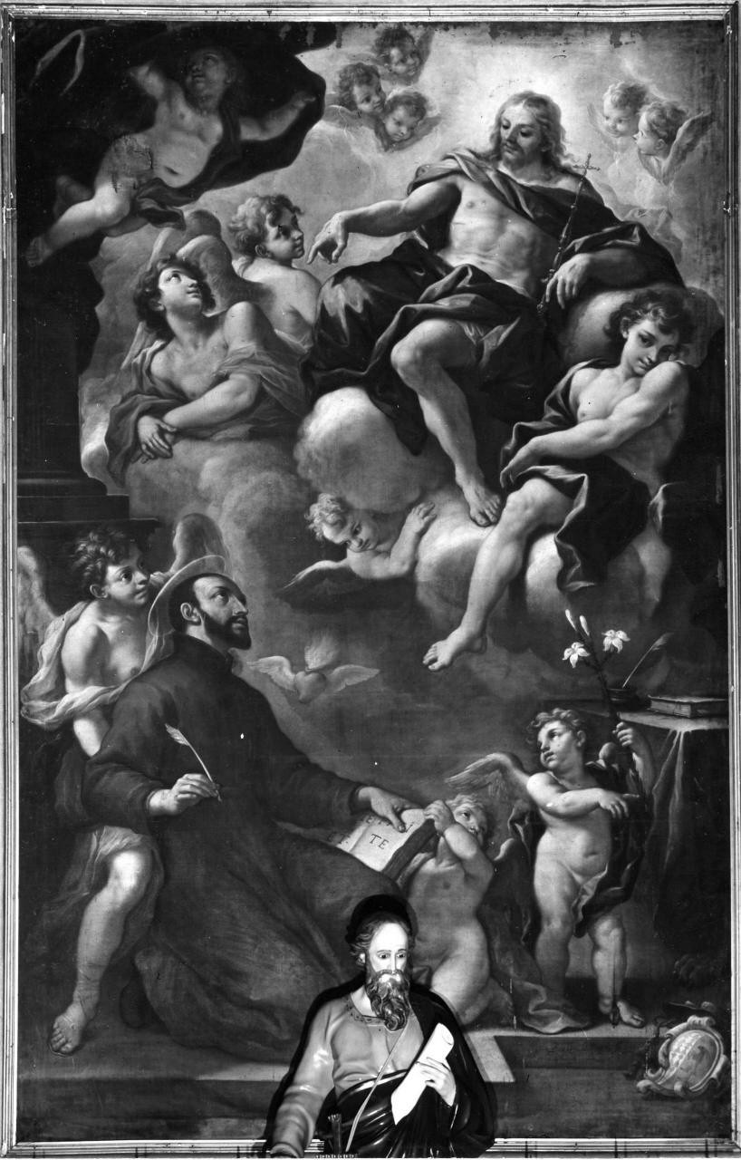 Cristo in gloria con San Gaetano da Thiene (dipinto) di De Matteis Paolo (attribuito) (sec. XVII)