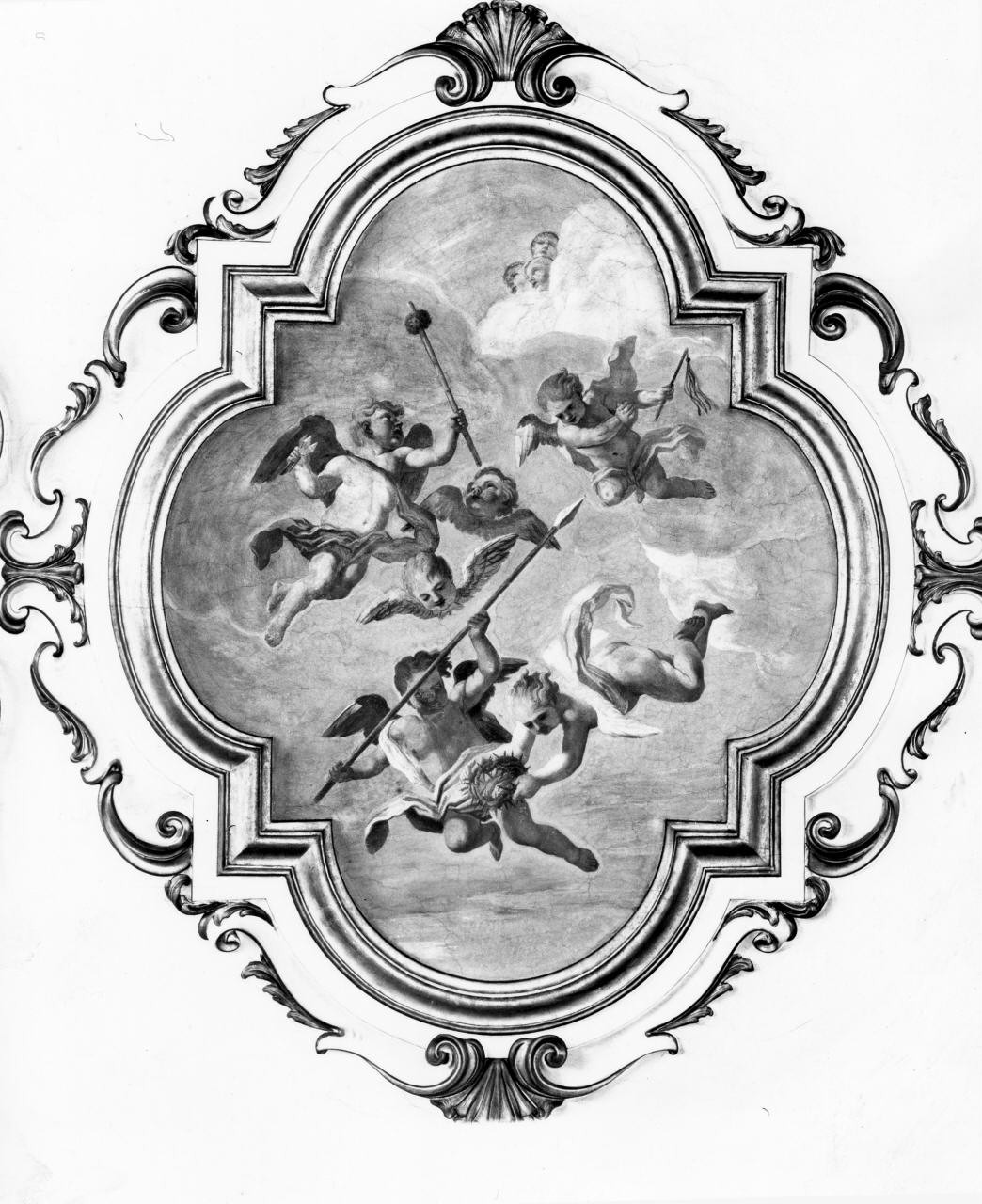 angeli con i simboli della passione (dipinto) di Pucci Giovanni Antonio (attribuito) (primo quarto sec. XVIII)