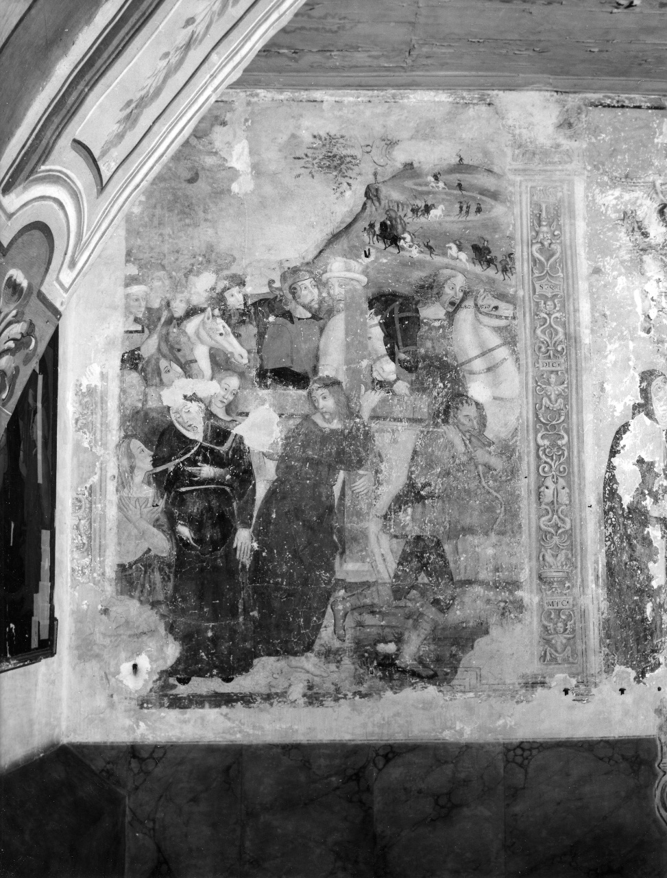 salita di Cristo al monte Calvario (dipinto) - ambito toscano (sec. XVI)