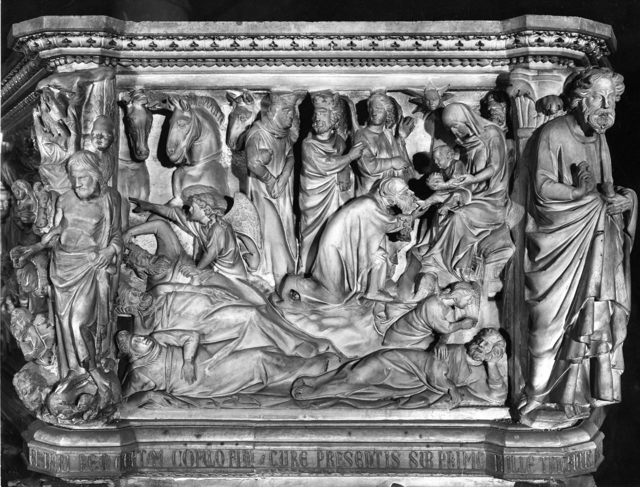 adorazione dei Re Magi (rilievo) di Giovanni Pisano (attribuito) (inizio sec. XIV)