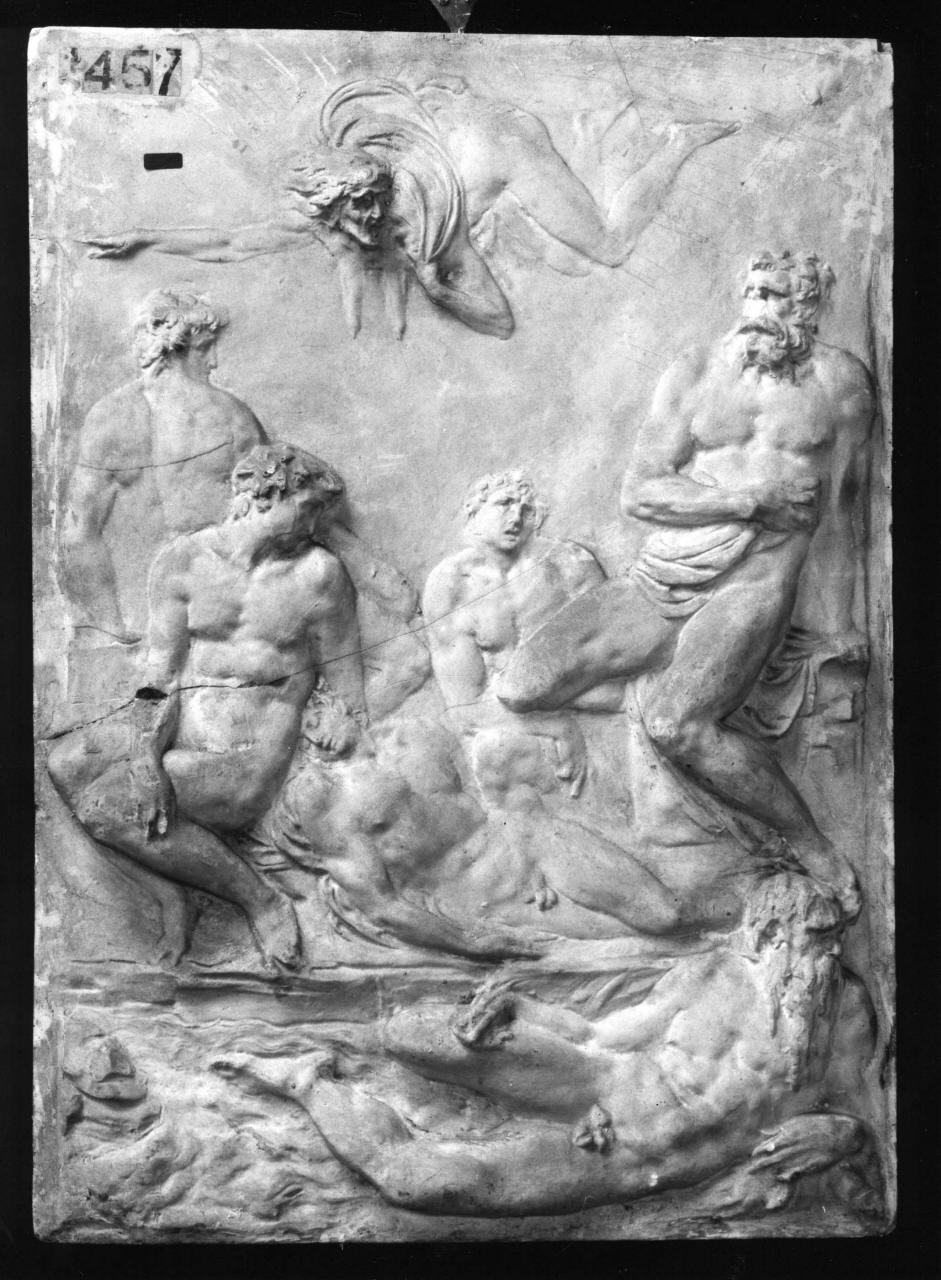 Ugolino con i figli in carcere (rilievo) di Lelli Oronzio (ultimo quarto sec. XIX)
