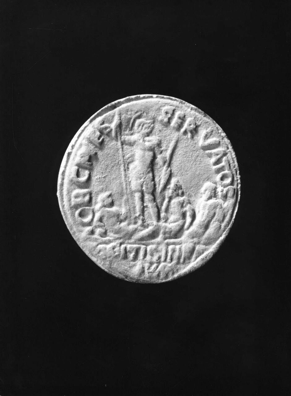 giovane guerriero (calco di medaglia) di Lelli Oronzio (ultimo quarto sec. XIX)