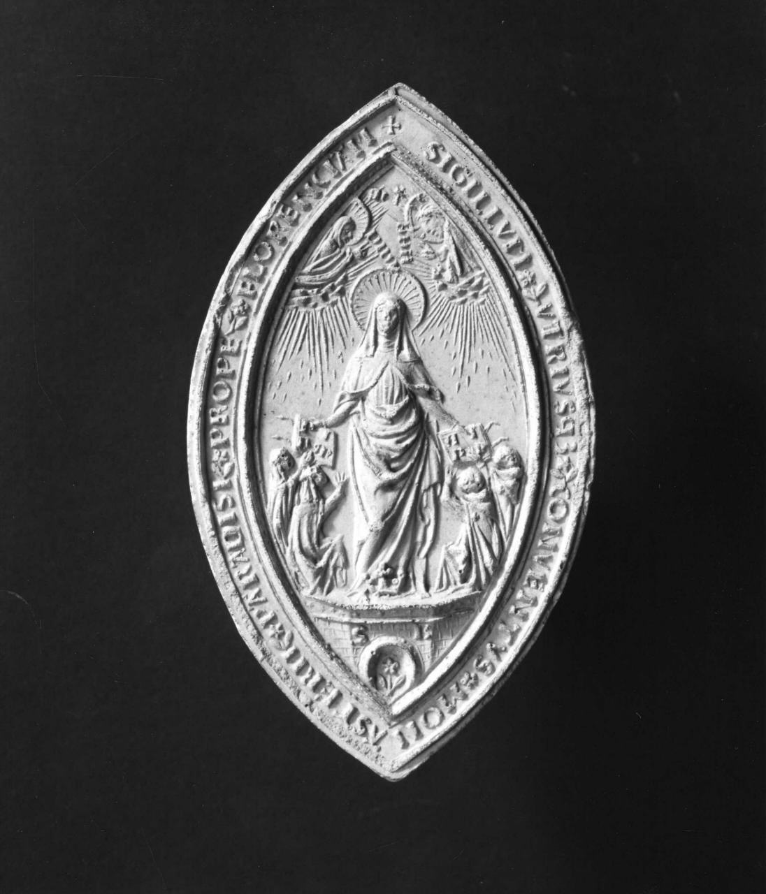 Santa Brigida di Svezia comunica la Regola dell'Ordine (calco di sigillo) - produzione italiana (secc. XIX/ XX)