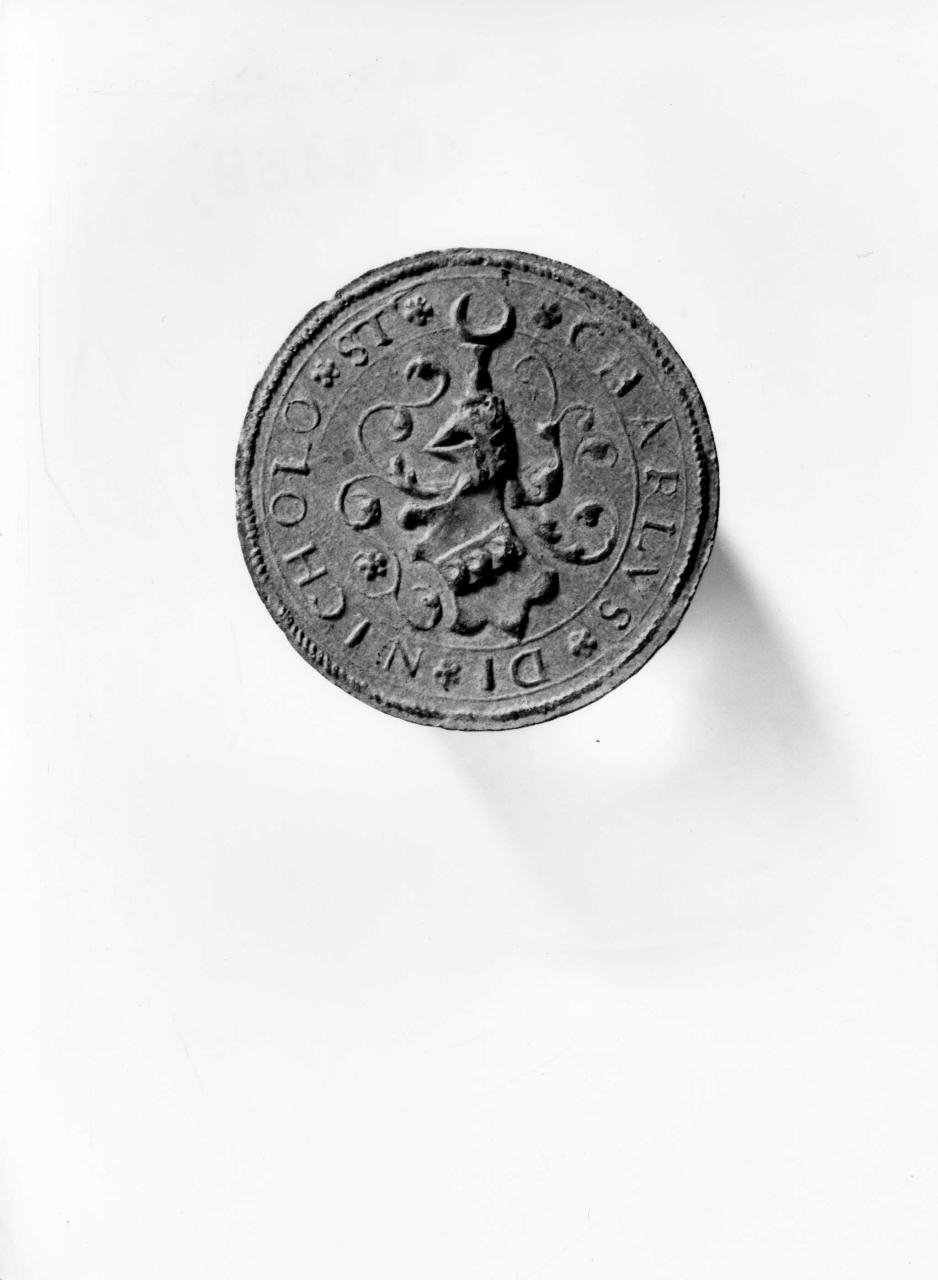 stemma gentilizio della famiglia Strozzi (calco di sigillo) - produzione italiana (secc. XIX/ XX)