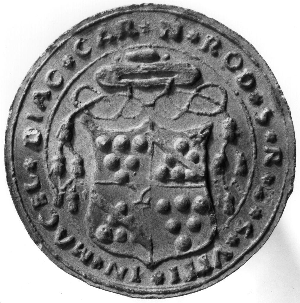 stemma gentilizio del cardinale Niccolò Ridolfi (calco di sigillo) - produzione italiana (secc. XIX/ XX)
