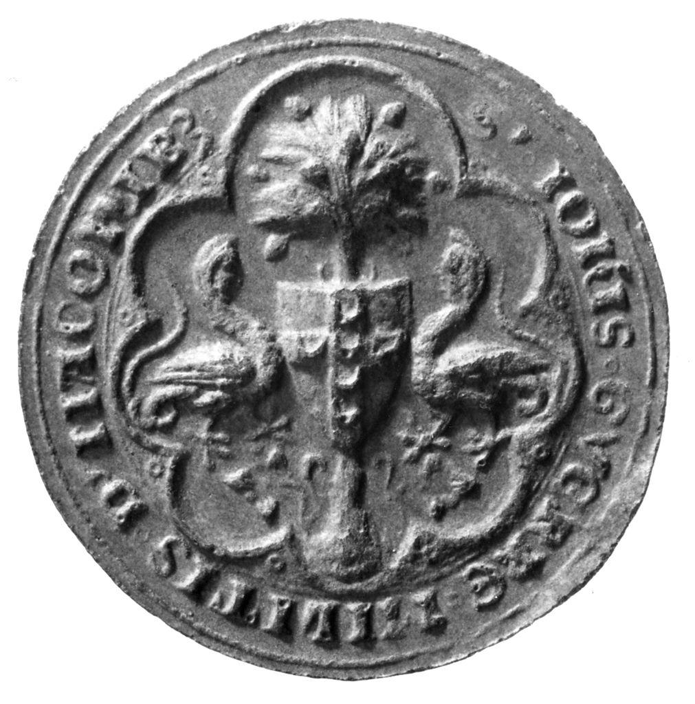 stemma gentilizio della famiglia Maconi (calco di sigillo) - produzione italiana (secc. XIX/ XX)