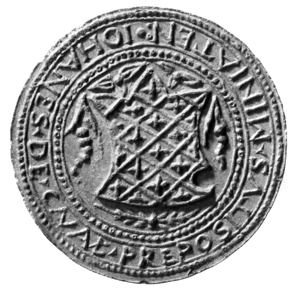 stemma gentilizio della famiglia Cavalcanti (calco di sigillo) - produzione italiana (secc. XIX/ XX)
