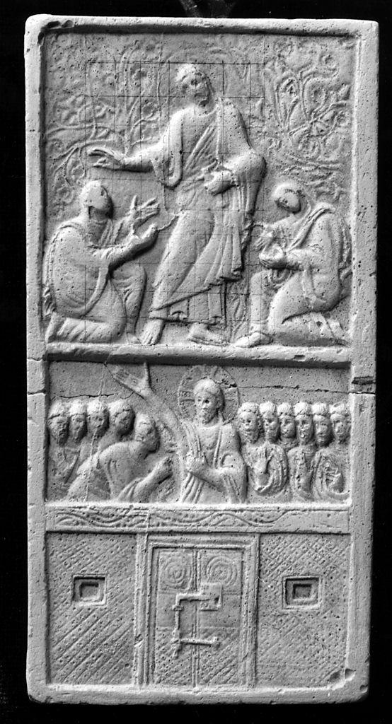 apparizione di Cristo risorto agli apostoli (rilievo) - bottega fiorentina (secc. XIX/ XX)