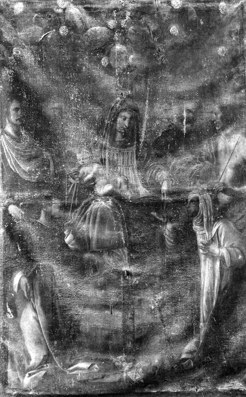 Madonna del Rosario e Santi (dipinto) - ambito toscano (prima metà sec. XVIII)