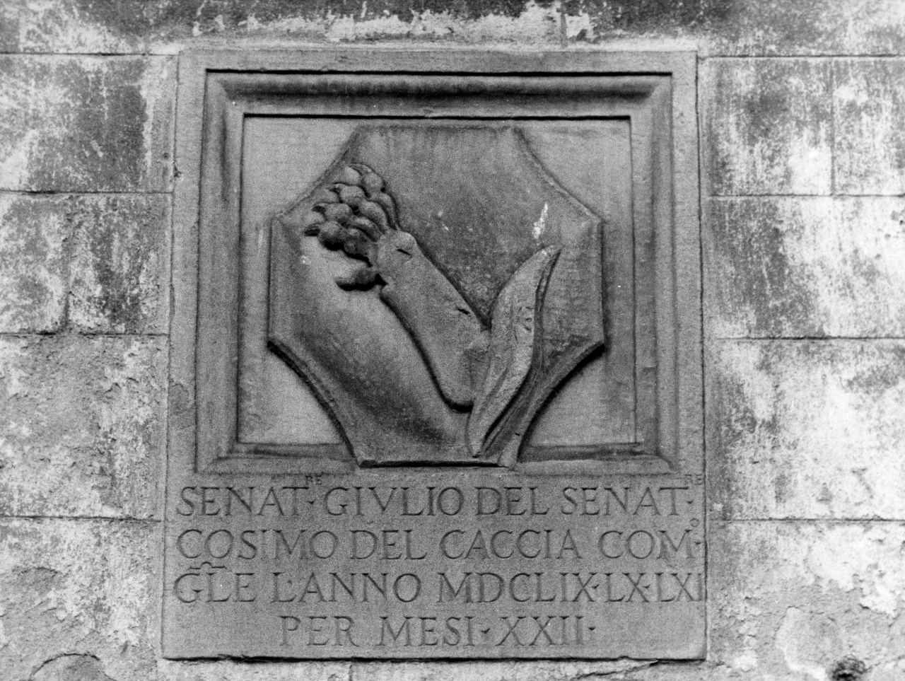 stemma gentilizio della famiglia Del Caccia (rilievo) - manifattura pistoiese (sec. XVII)