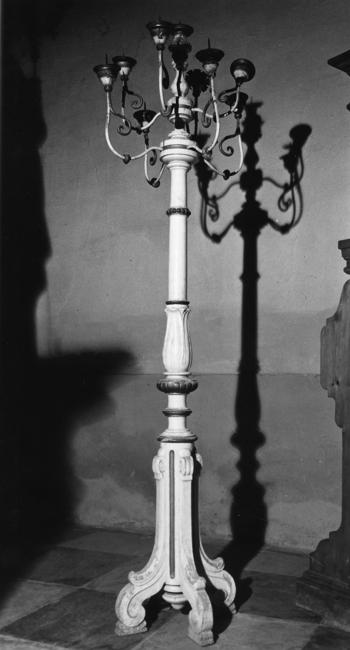 candelabro, serie - bottega toscana (metà sec. XIX)