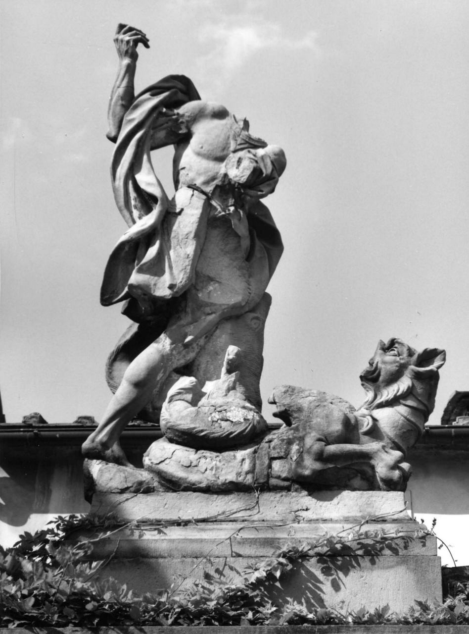 figura maschile con drago (scultura) - ambito fiorentino (secondo quarto sec. XVIII)