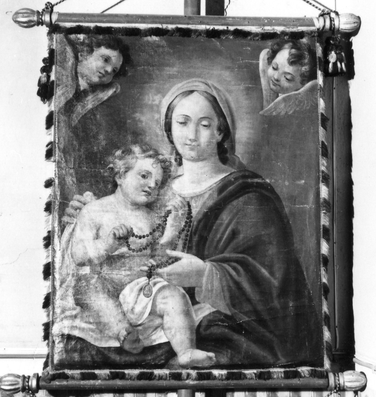 Madonna del Rosario (stendardo processionale) - ambito toscano (sec. XIX)