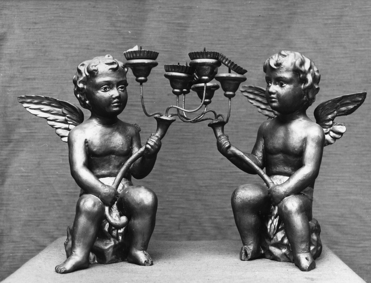 angeli portacandelabri (scultura, serie) - bottega toscana (sec. XIX)