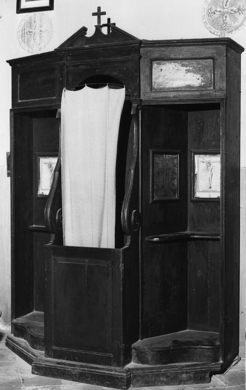 confessionale, serie - bottega toscana (fine/inizio secc. XVII/ XVIII)
