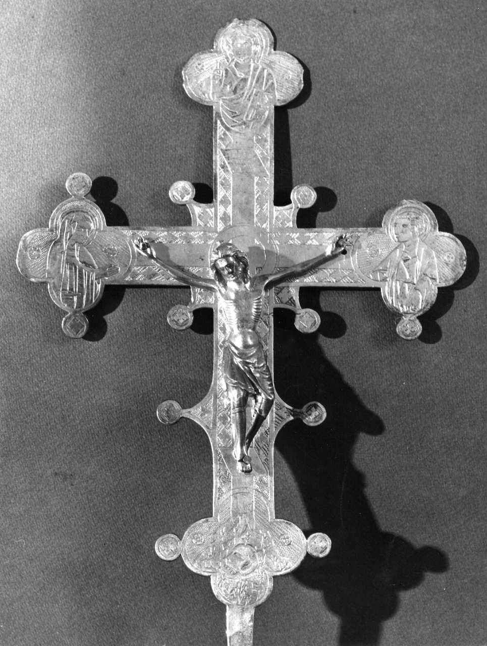 Dio Padre benedicente (placchetta di croce processionale) - bottega toscana (inizio sec. XV)