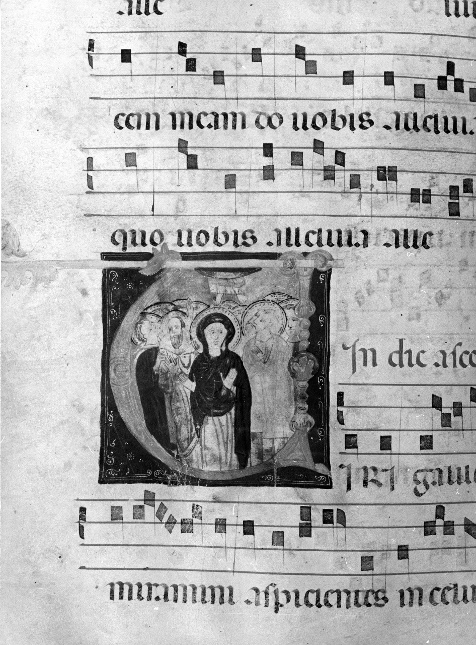 assunzione della Madonna (miniatura) - manifattura toscana (inizio sec. XIV)