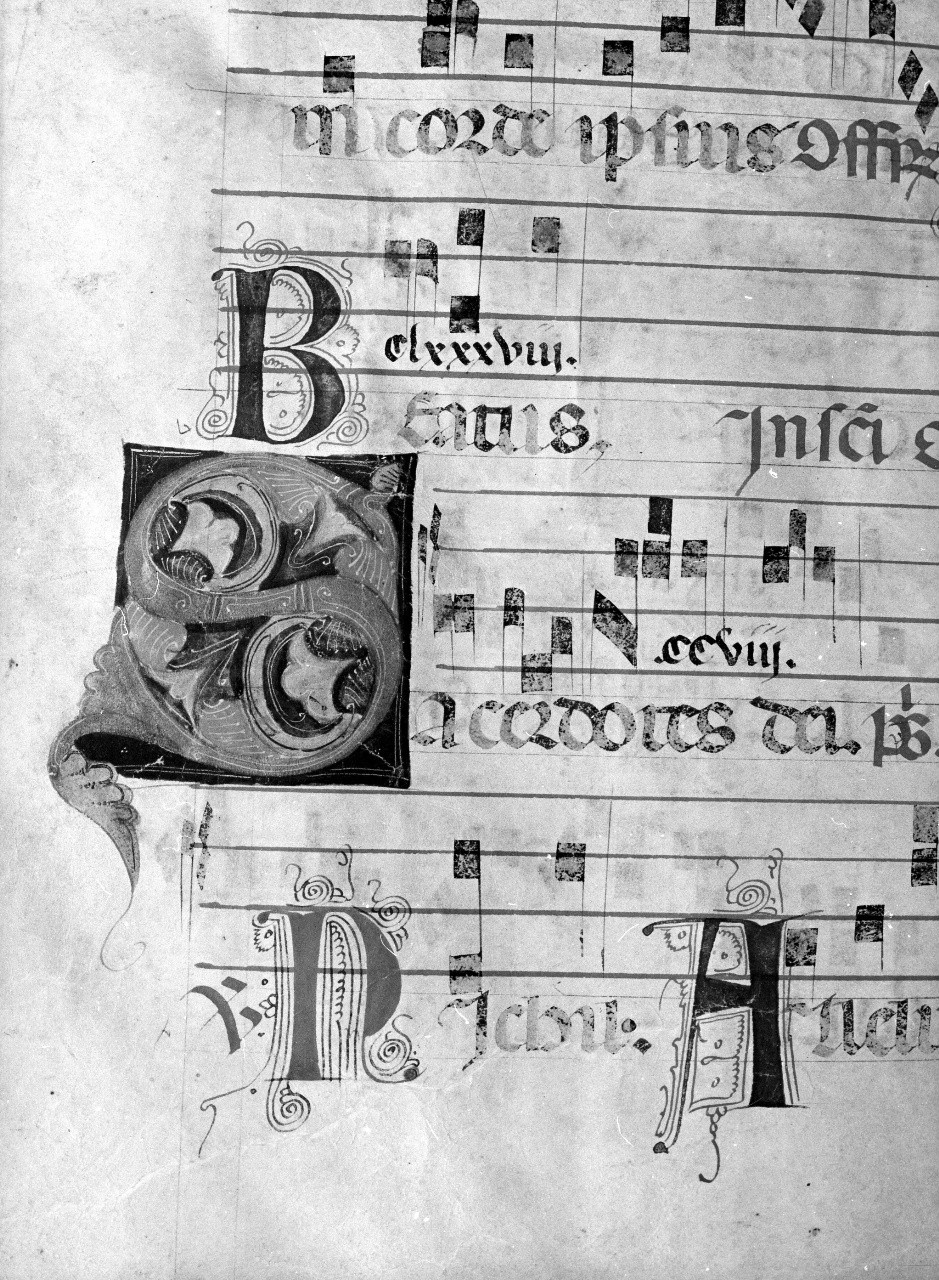 lettera istoriata (miniatura) - manifattura toscana (inizio sec. XIV)