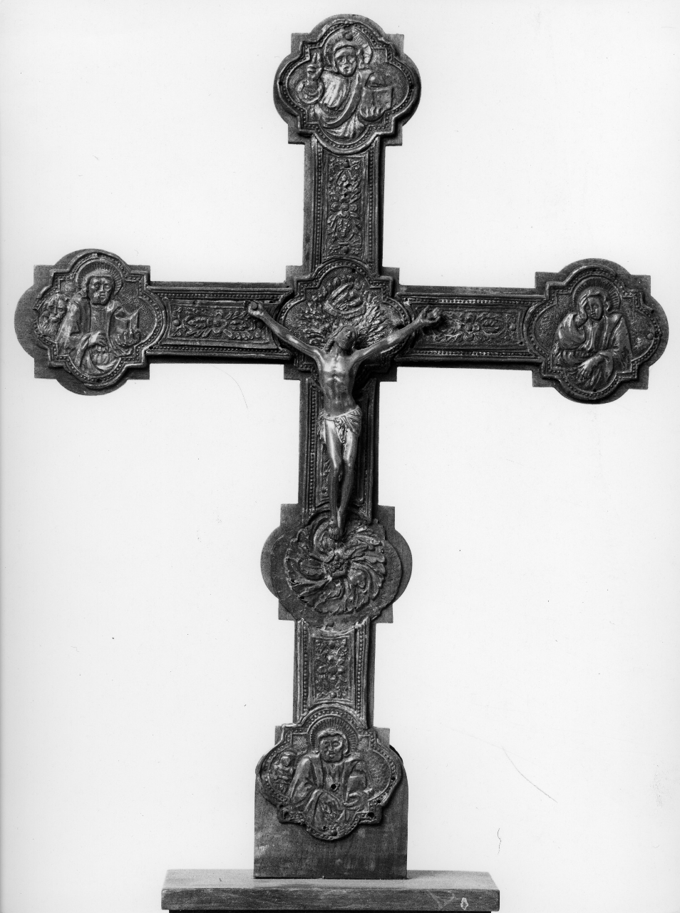 croce processionale - bottega toscana (sec. XV, sec. XVIII)