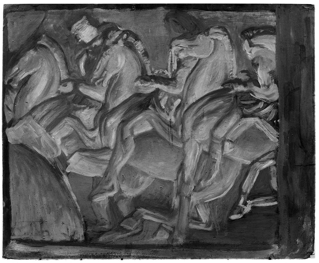 cavalieri (dipinto) di Sartorio Giulio Aristide (primo quarto sec. XX)