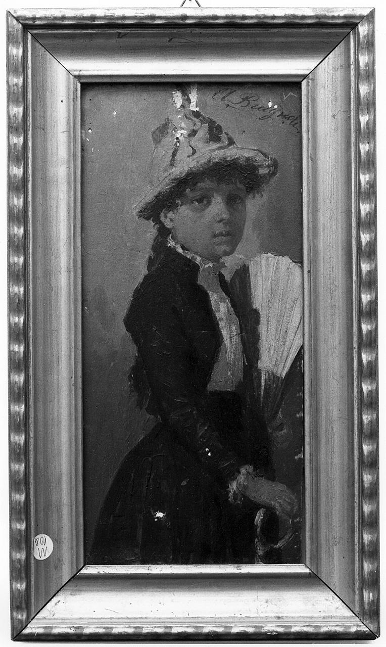 ritratto di donna (dipinto) di Brugnoli Annibale (fine/inizio secc. XIX/ XX)