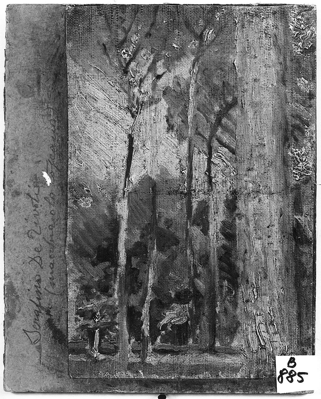 paesaggio con alberi (dipinto) - ambito romano (primo quarto sec. XX)
