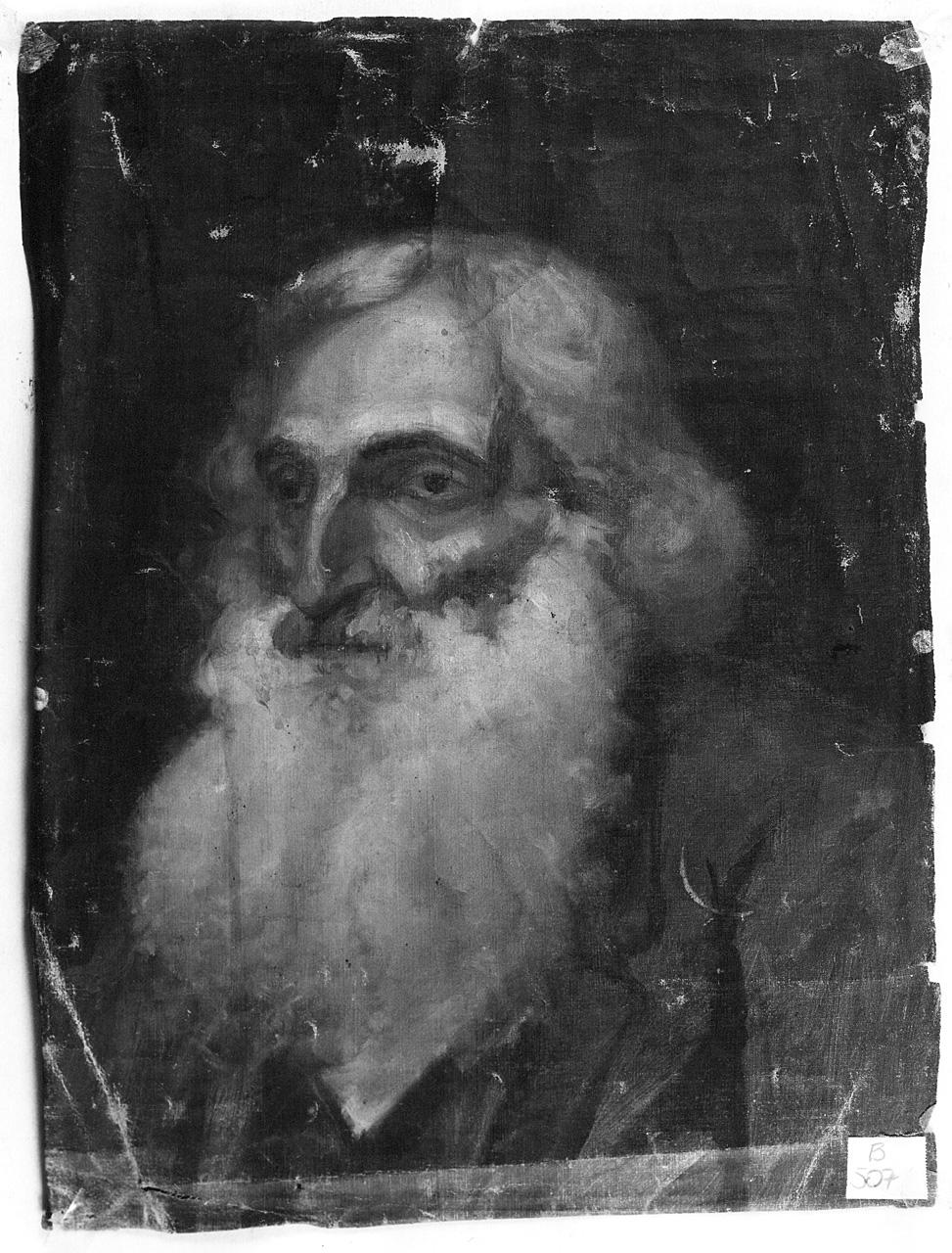 testa d'uomo con barba (dipinto) - ambito italiano (seconda metà sec. XIX)