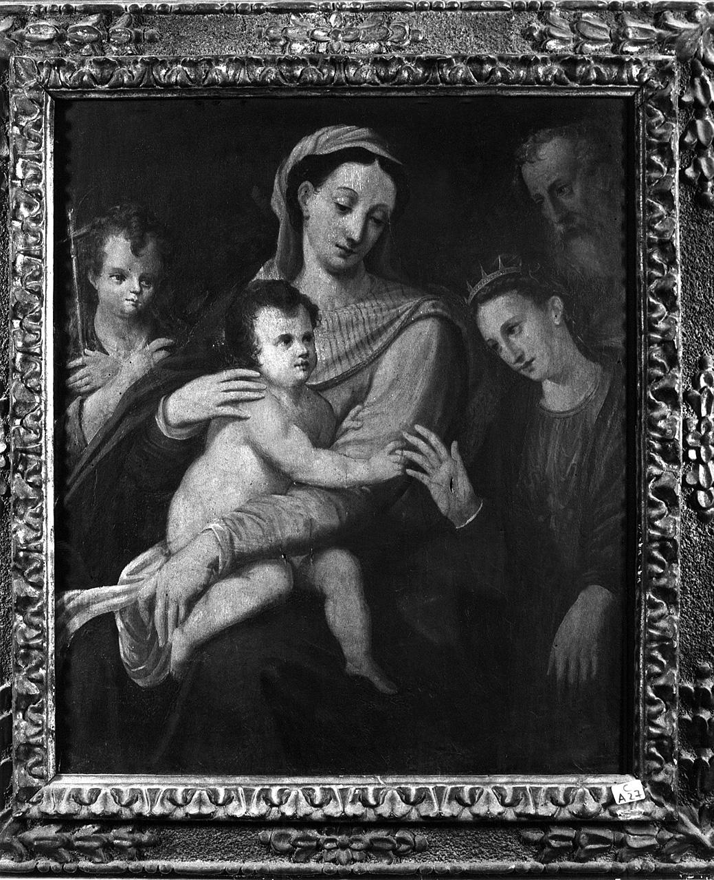 matrimonio mistico di Santa Caterina d'Alessandria (dipinto) - ambito toscano (seconda metà sec. XVI)