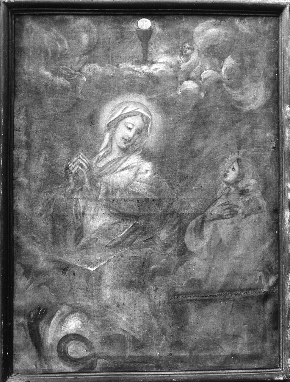 Madonna e un Santo (dipinto) - ambito toscano (sec. XVIII)