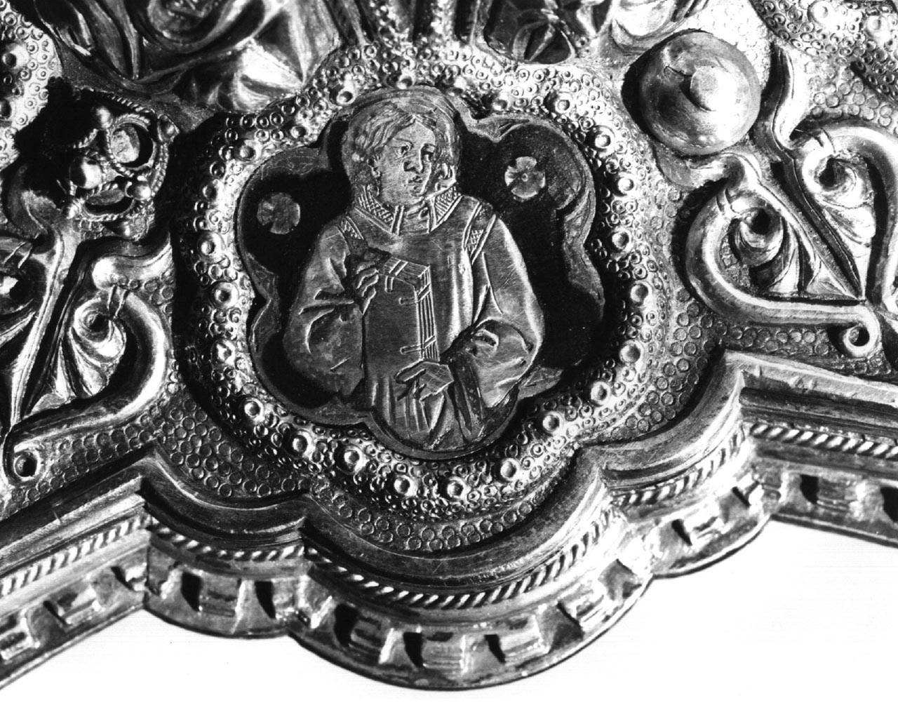 Santo diacono (placchetta) di Braccini Andrea di Pietro (sec. XIV)